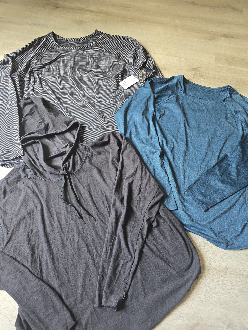 tek gear Long Sleeve Tops in Charcoal and Teal - 3-Pack Mix